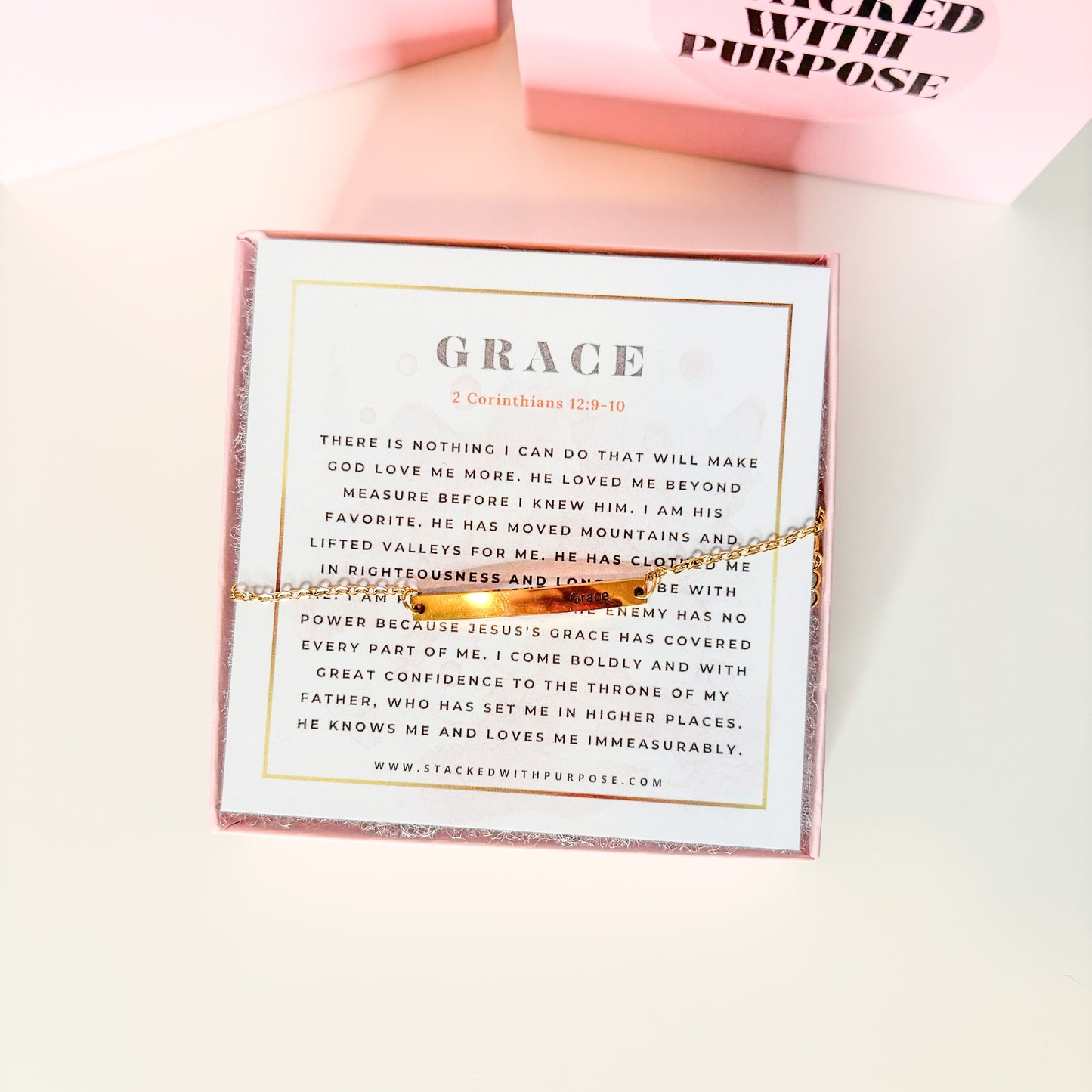 Grace | Engraved Bar Chain Bracelet