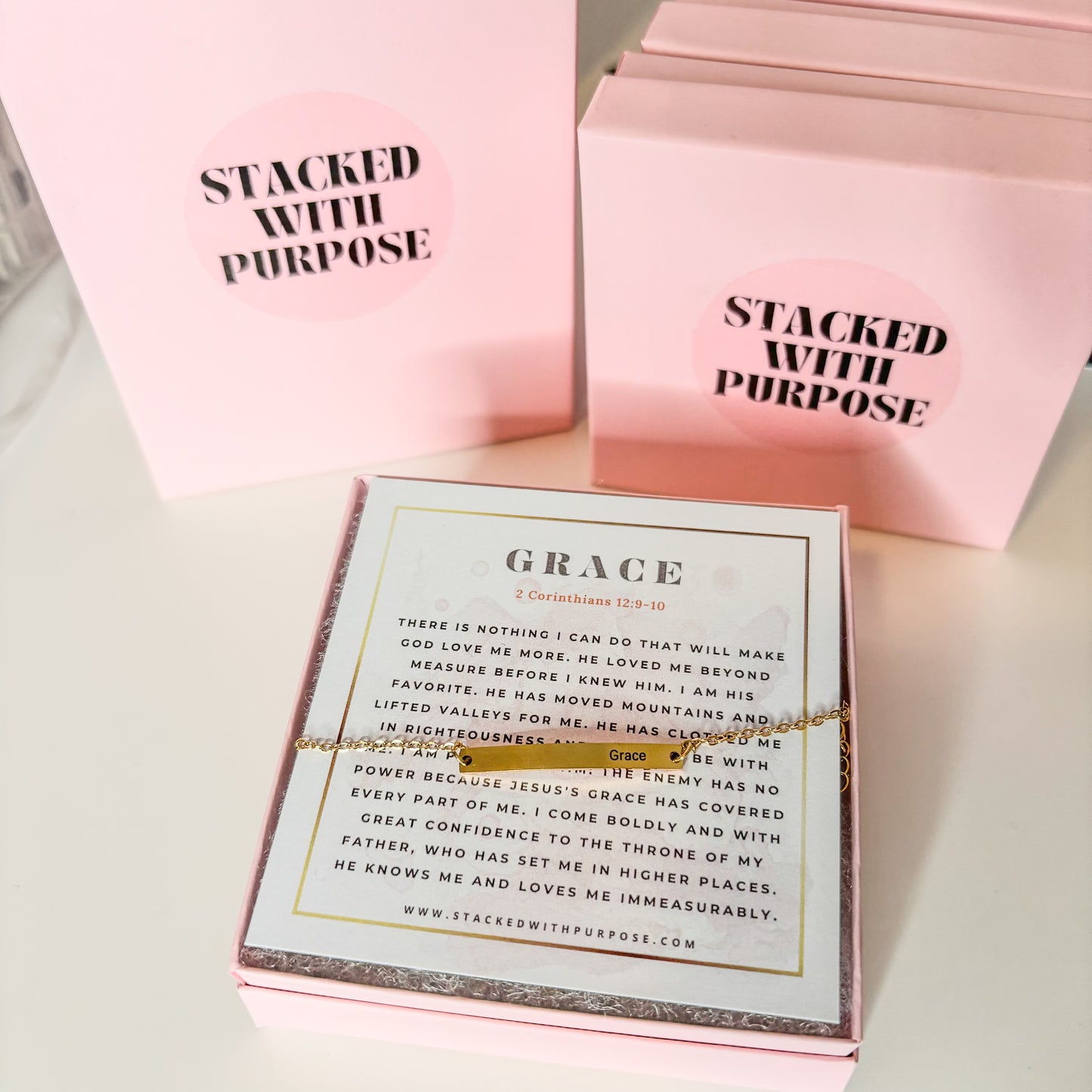 Grace | Engraved Bar Chain Bracelet