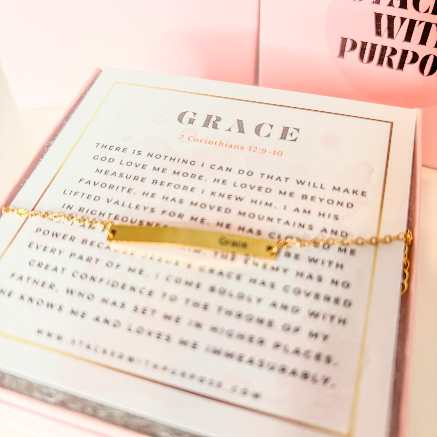 Grace | Engraved Bar Chain Bracelet