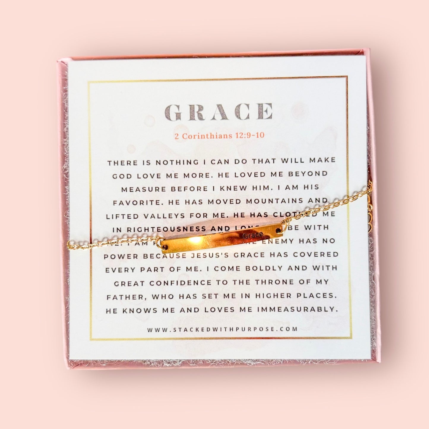Grace | Engraved Bar Chain Bracelet
