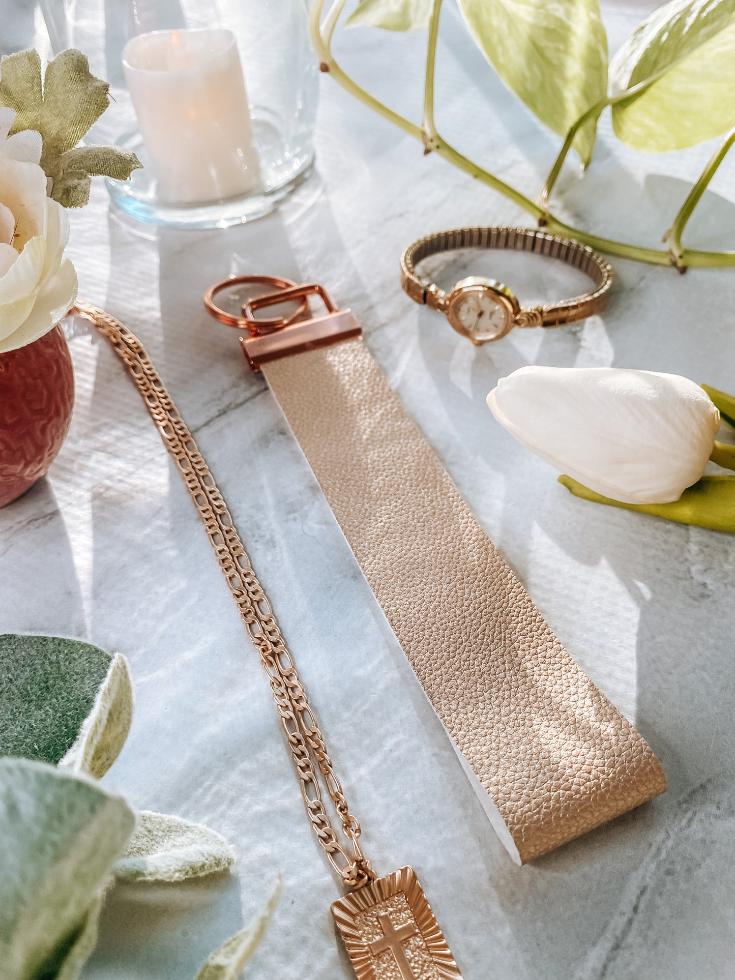 Leatherette Keychain