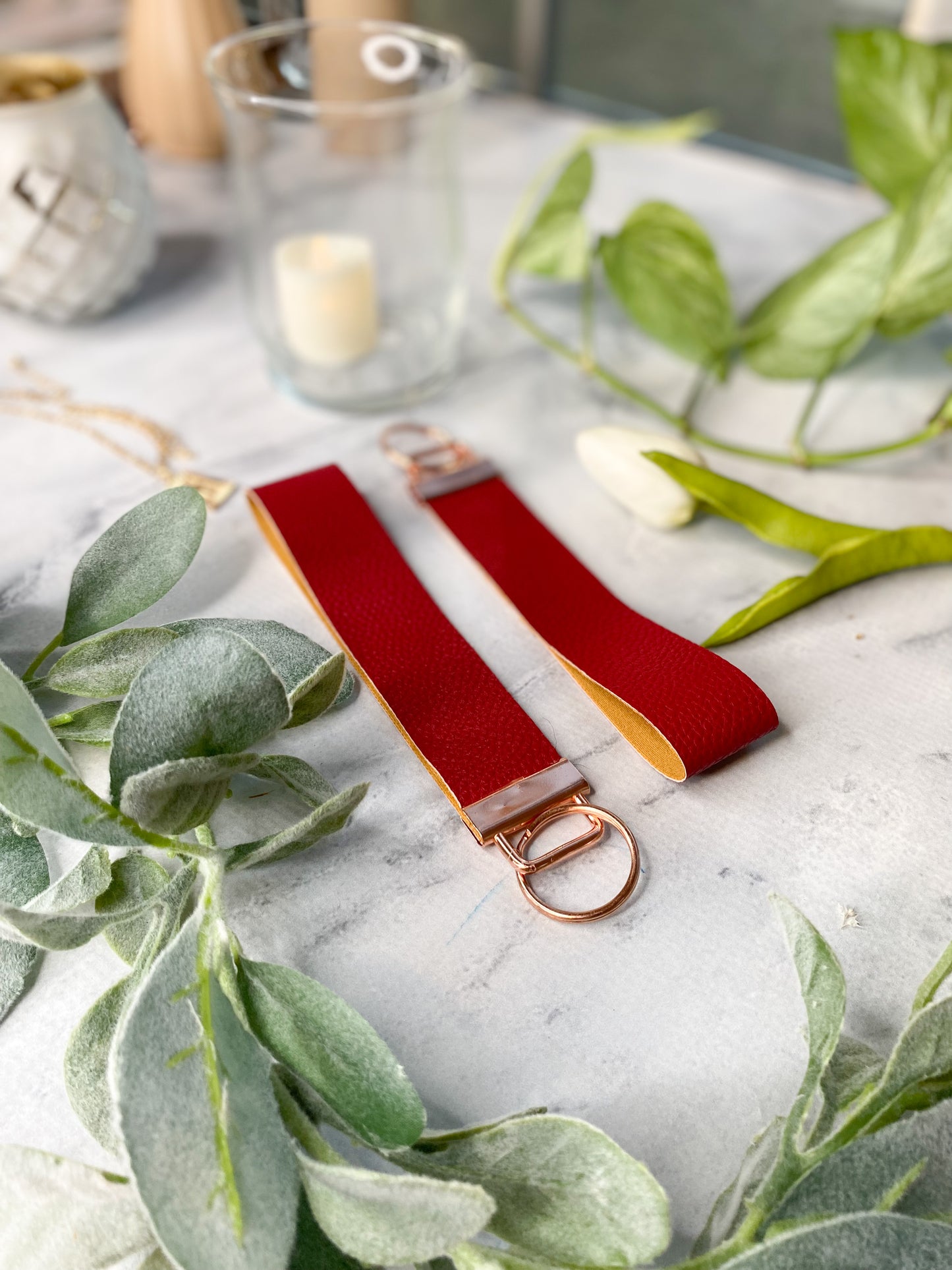 Leatherette Keychain