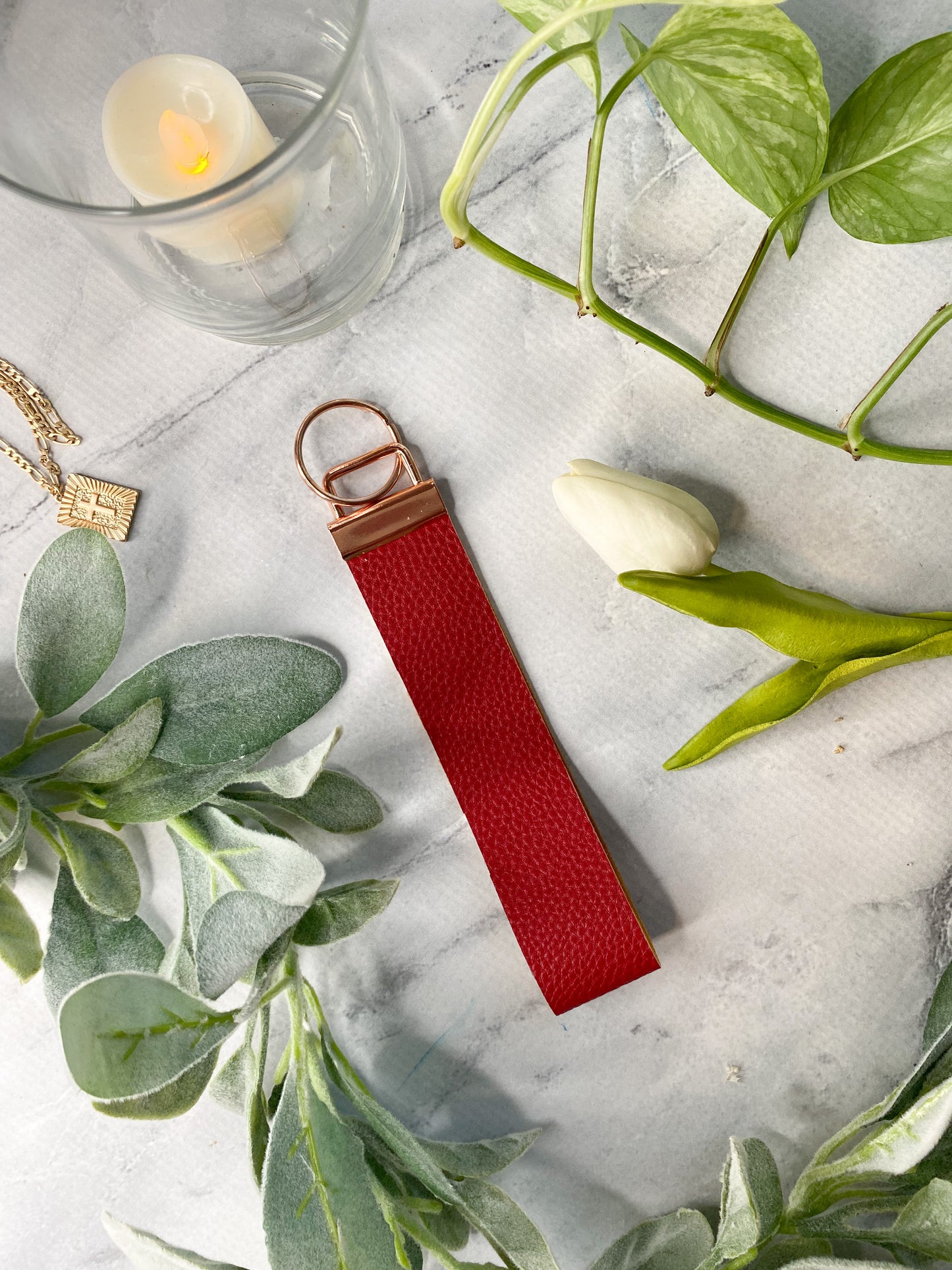 Leatherette Keychain