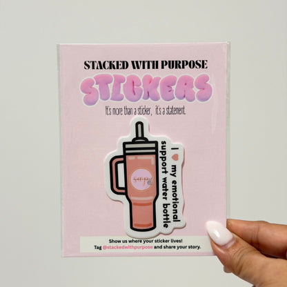 Emotional Support Water Bottle Sticker
