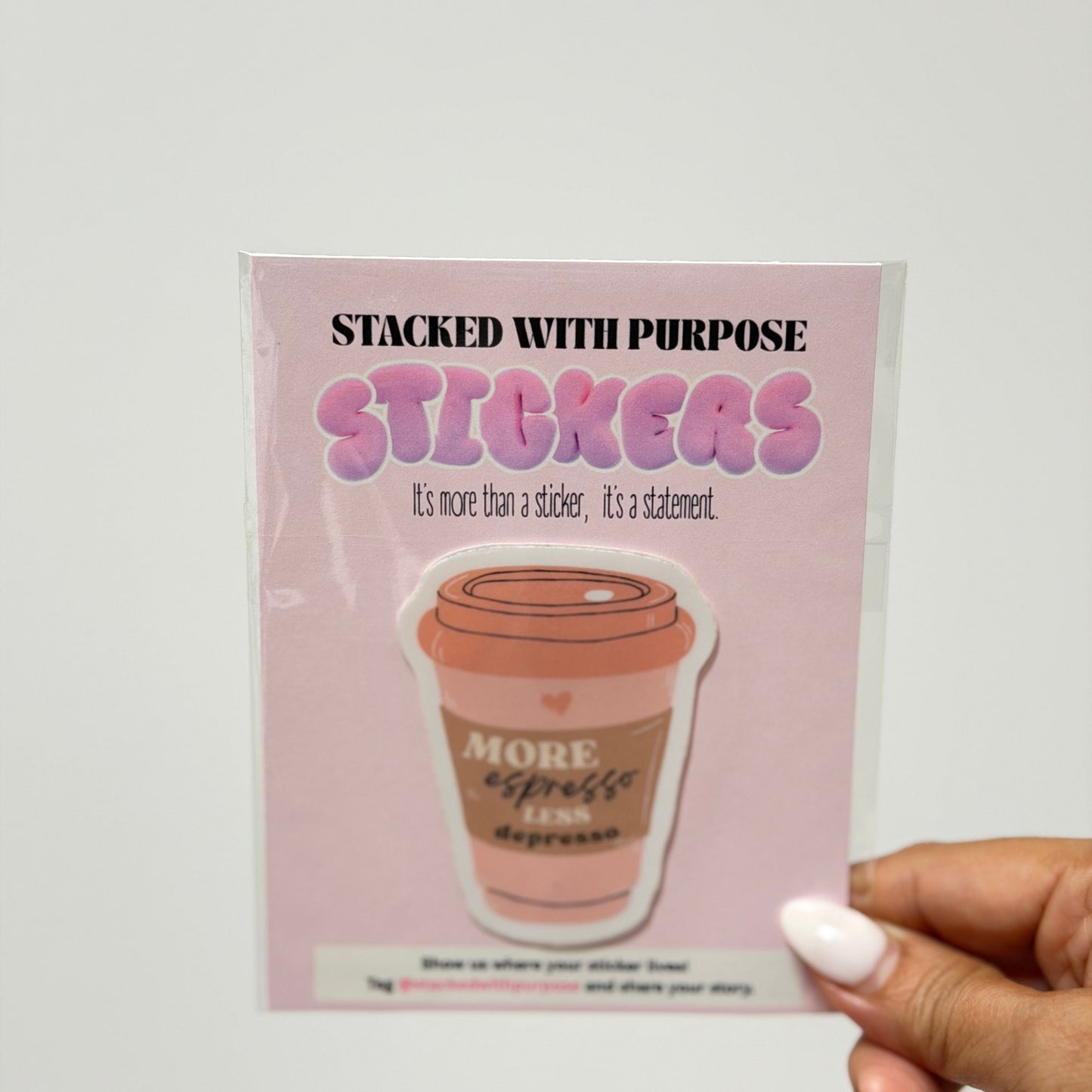 More Espresso Less Depresso Sticker