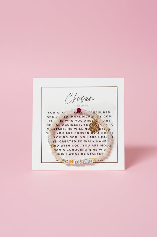 CHOSEN declaration bracelet by Stacked With Purpose
