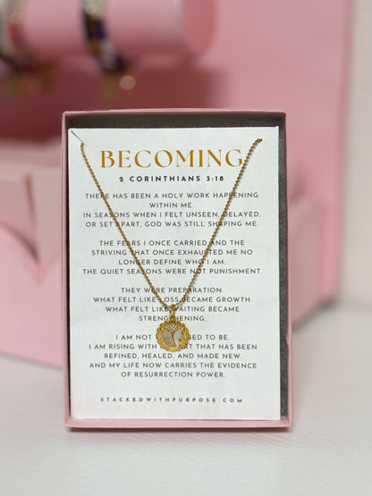 Becoming Butterfly Heart Necklace