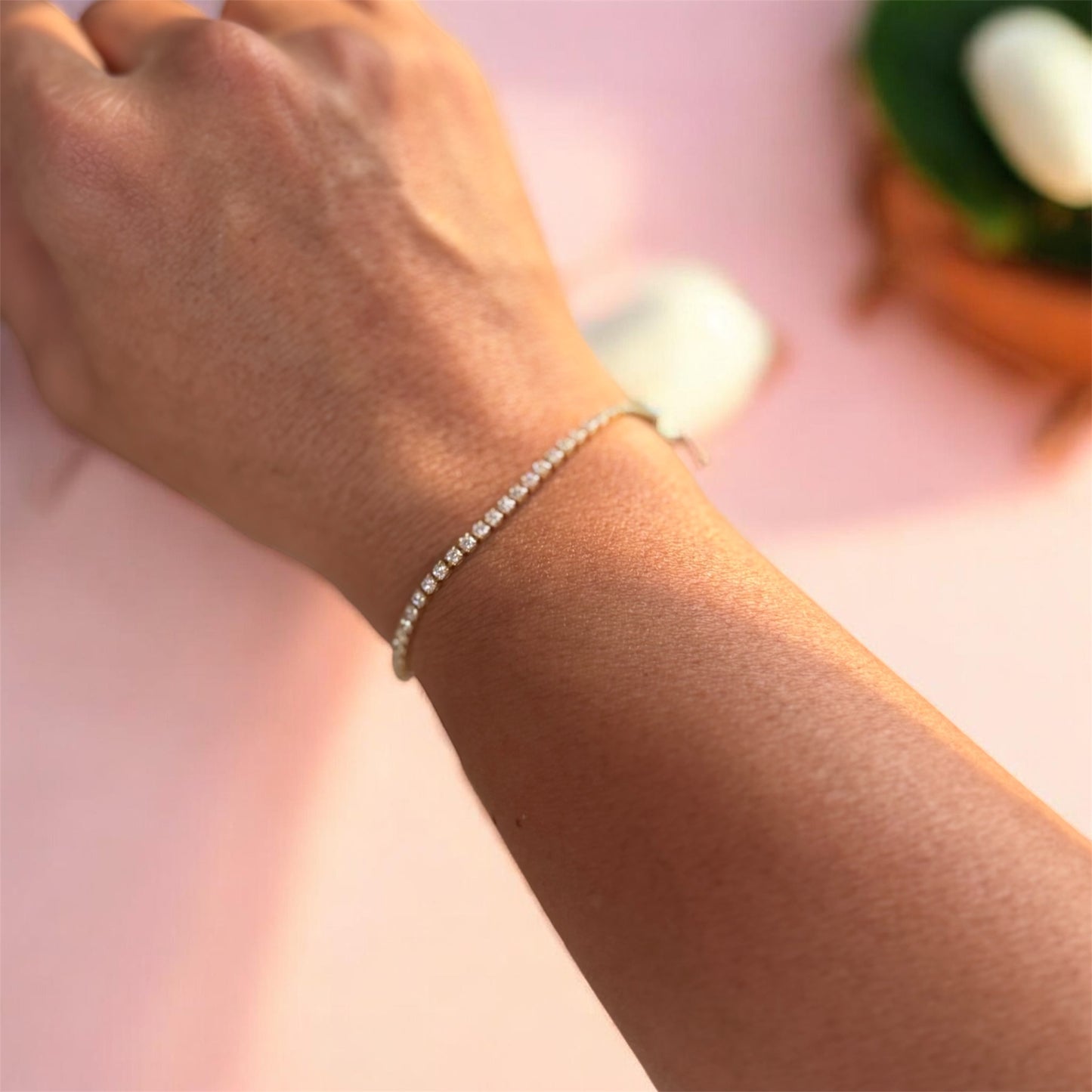 RADIANT Tennis Bracelet — 14K Gold Plated | Non-Tarnish