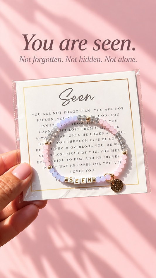 SEEN declaration bracelet by Stacked With Purpose