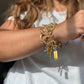 Chunky Gold Toggle Word Bracelet